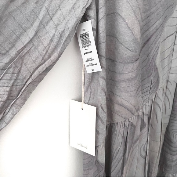 Wilfred | NWT Barossa Dress Size Small Dusky Grn/Granite Blue Aritzia - Picture 8 of 8